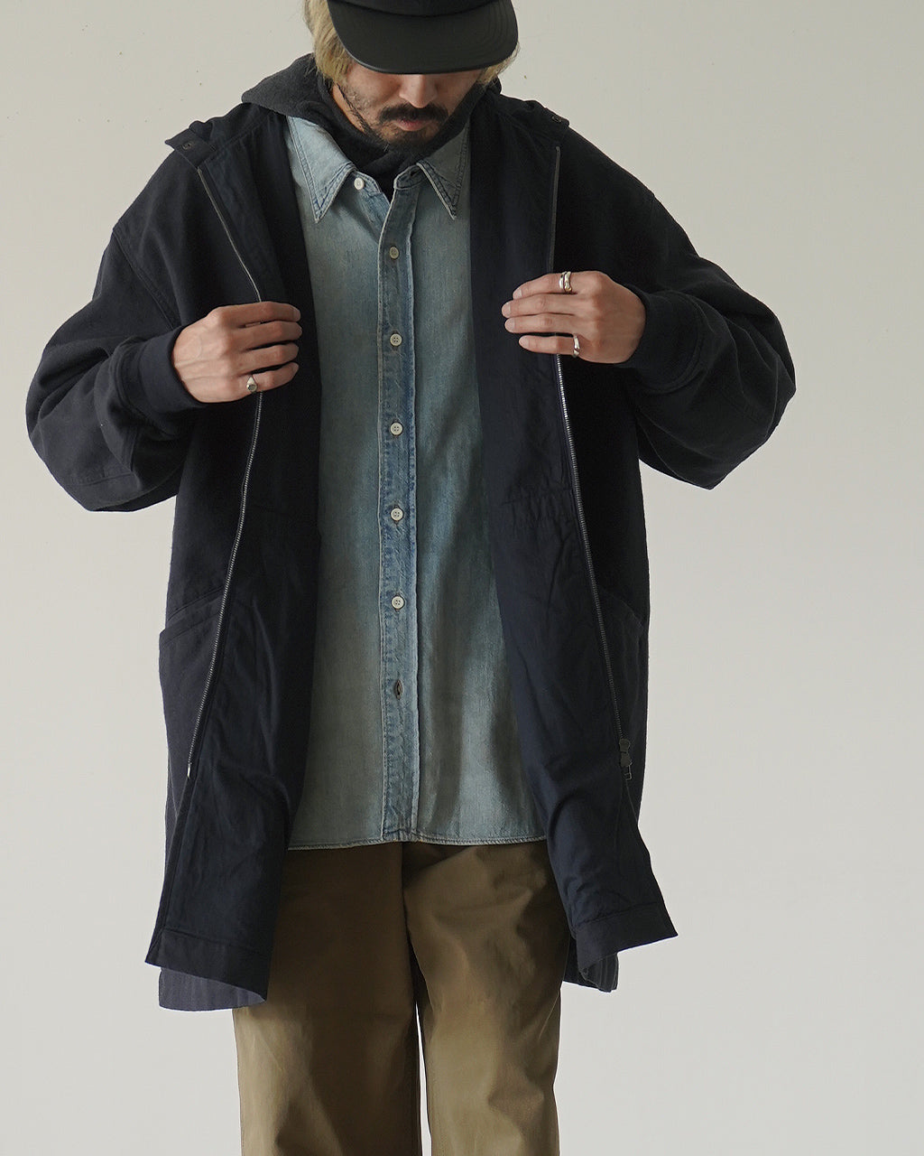 Wool Twill Hooded Coat SWA0205