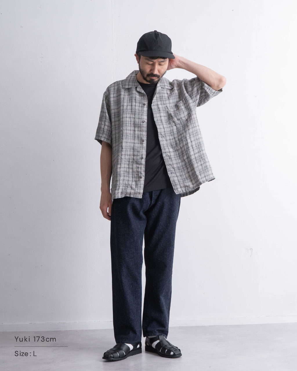 SEUVAS ソウバス リネン オープンカラー 半袖シャツ Linen Open-Necked SS Shirt ドライタッチ チェック SV-SH-014【送料無料】
