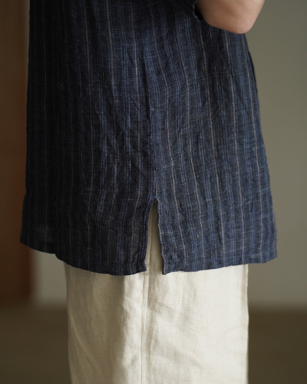 SEUVAS LINEN OPEN COLLAR SHIRT SV-SH-033 リネン チェック オープンカラーシャツ 半袖|Crouka(クローカ)