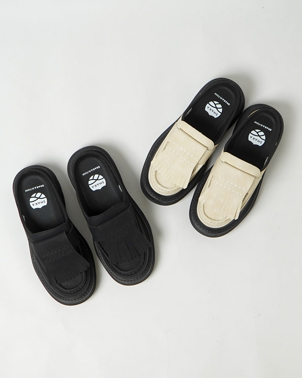 SHAKA シャカ 厚底ローファー ミュール KILT LOAFER MULE CHUNKY キルトローファーミュールチャンキー シューズ スリッポン プラットフォーム 2WAY SK-308【送料無料】