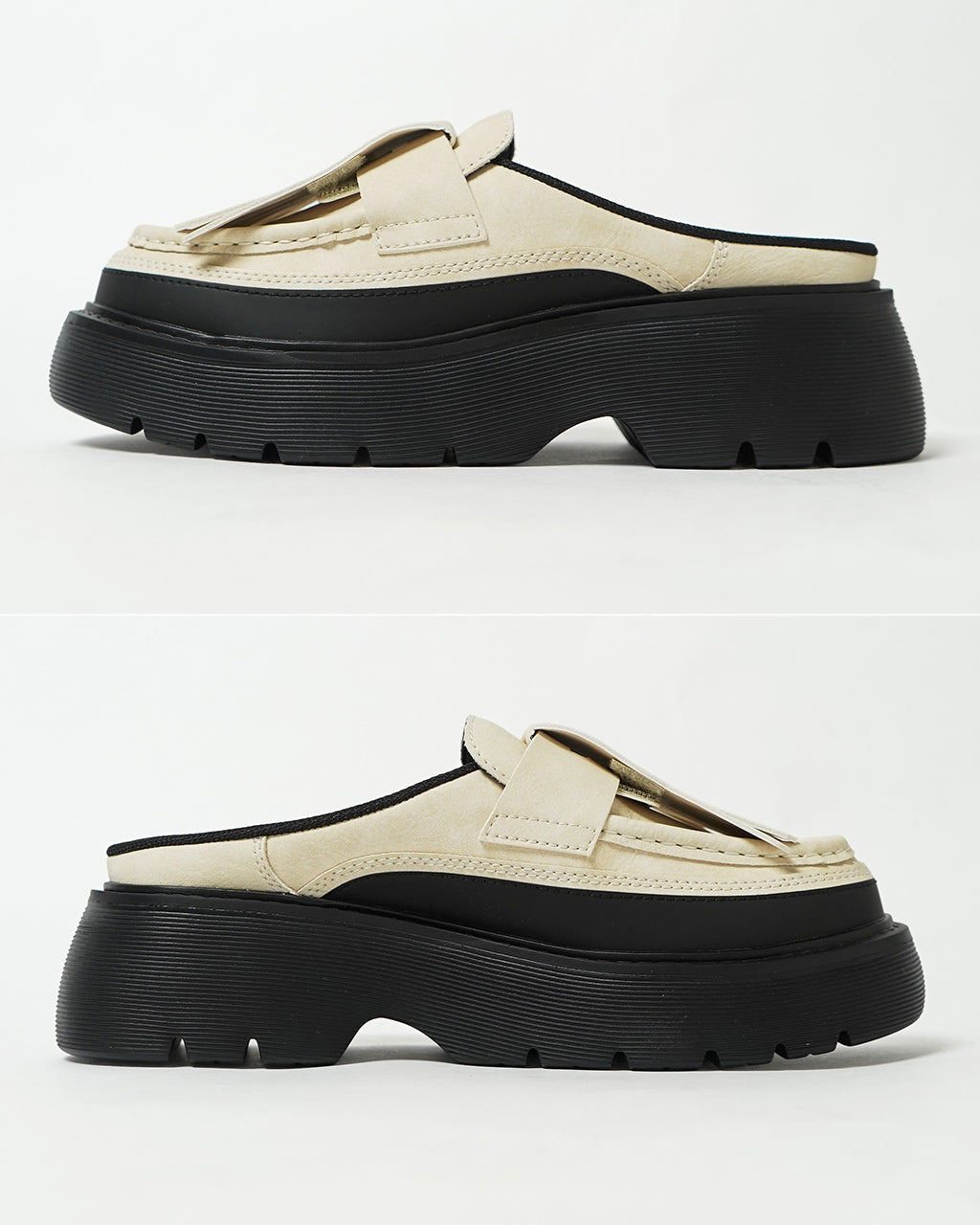 SHAKA シャカ 厚底ローファー ミュール KILT LOAFER MULE CHUNKY キルトローファーミュールチャンキー シューズ スリッポン プラットフォーム 2WAY SK-308【送料無料】