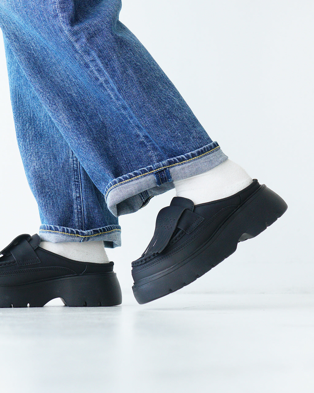 SHAKA シャカ 厚底ローファー ミュール KILT LOAFER MULE CHUNKY キルトローファーミュールチャンキー シューズ スリッポン プラットフォーム 2WAY SK-308【送料無料】