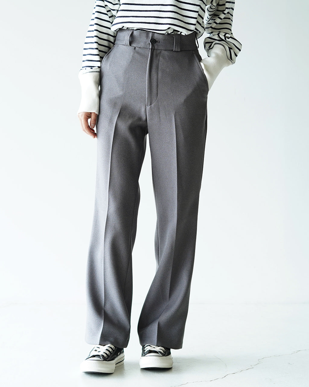 【アウトレット!30%OFF】CENTER PRESS PANTS スラックス 17SMSPA16