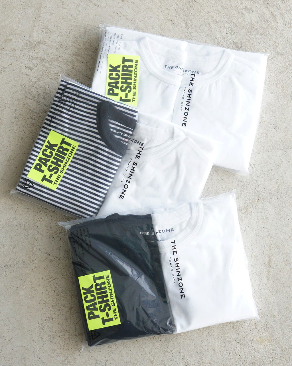 ショートスリーブTシャツ 2枚セット PACK TEE パックT 半袖 ホワイト ブラック レッド ボーダー ソリッド 20SMSCU66