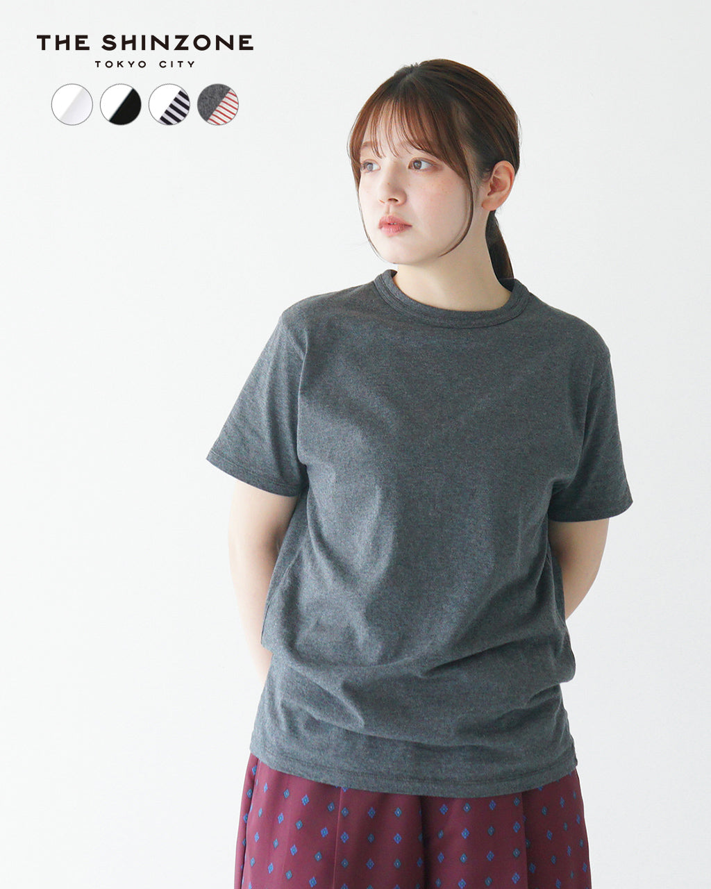 ショートスリーブTシャツ 2枚セット PACK TEE パックT 半袖 ホワイト ブラック レッド ボーダー ソリッド 20SMSCU66