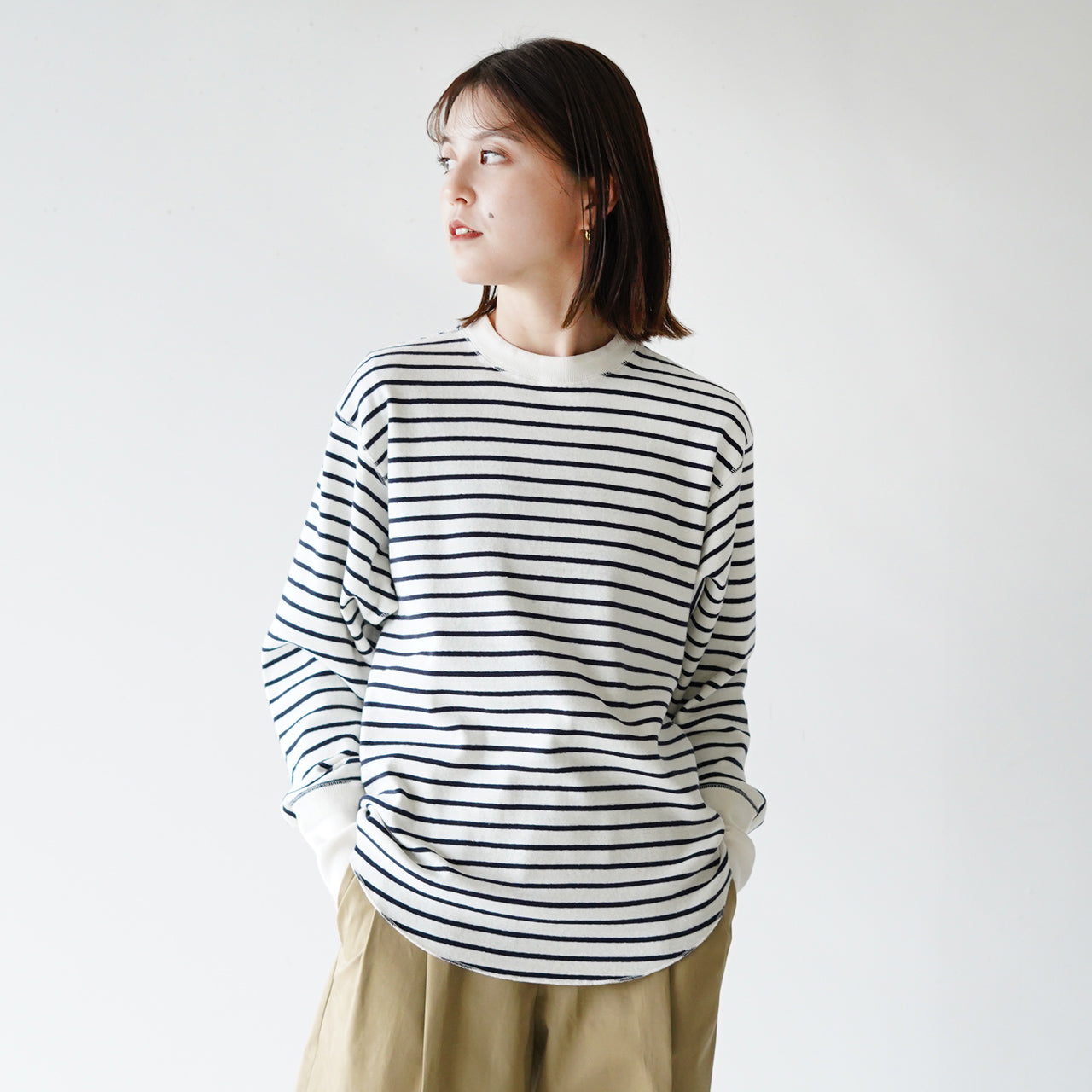 ミリタリー プルオーバー MILITARY PULLOVER 長袖 クルーネック カットソー Tシャツ 21SMSCU02
