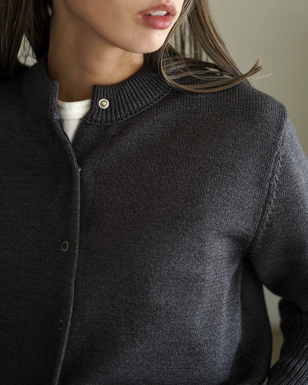 THE SHINZONE LONG RIB CARDIGAN 23AMSNI05