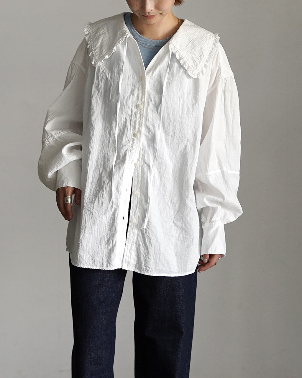 ORGANIC COTTON GAUZE BLOUSE 25SMSBL19