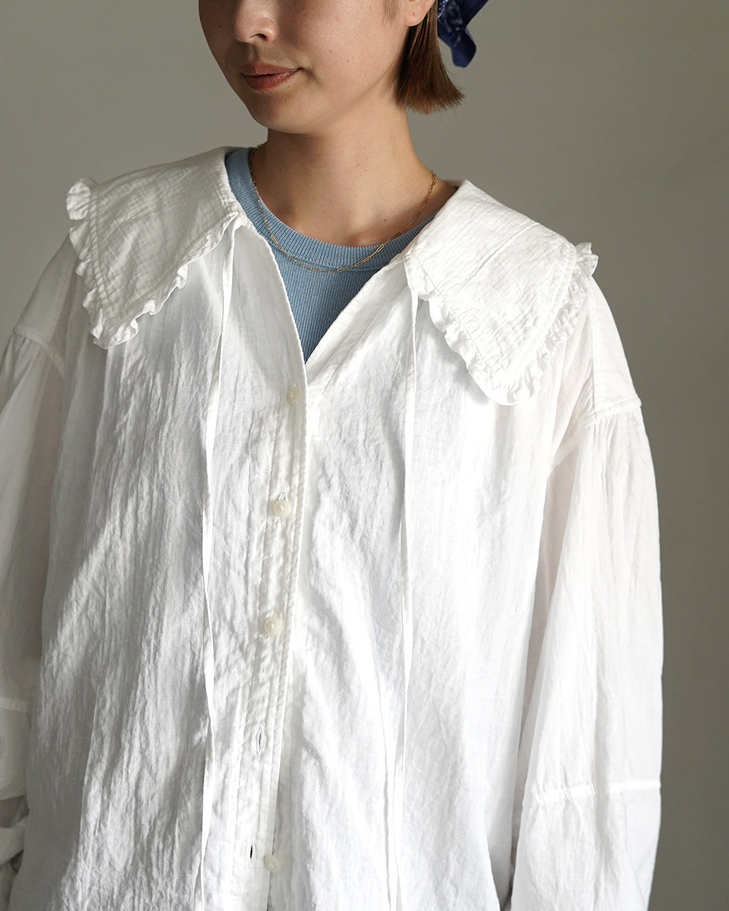 ORGANIC COTTON GAUZE BLOUSE 25SMSBL19