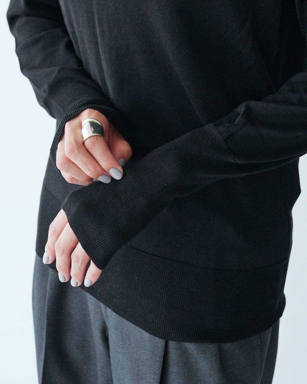 ハイネックニット レディース COTTON SILK HIGH NECK KNIT コットン シルク 24AMSNI10