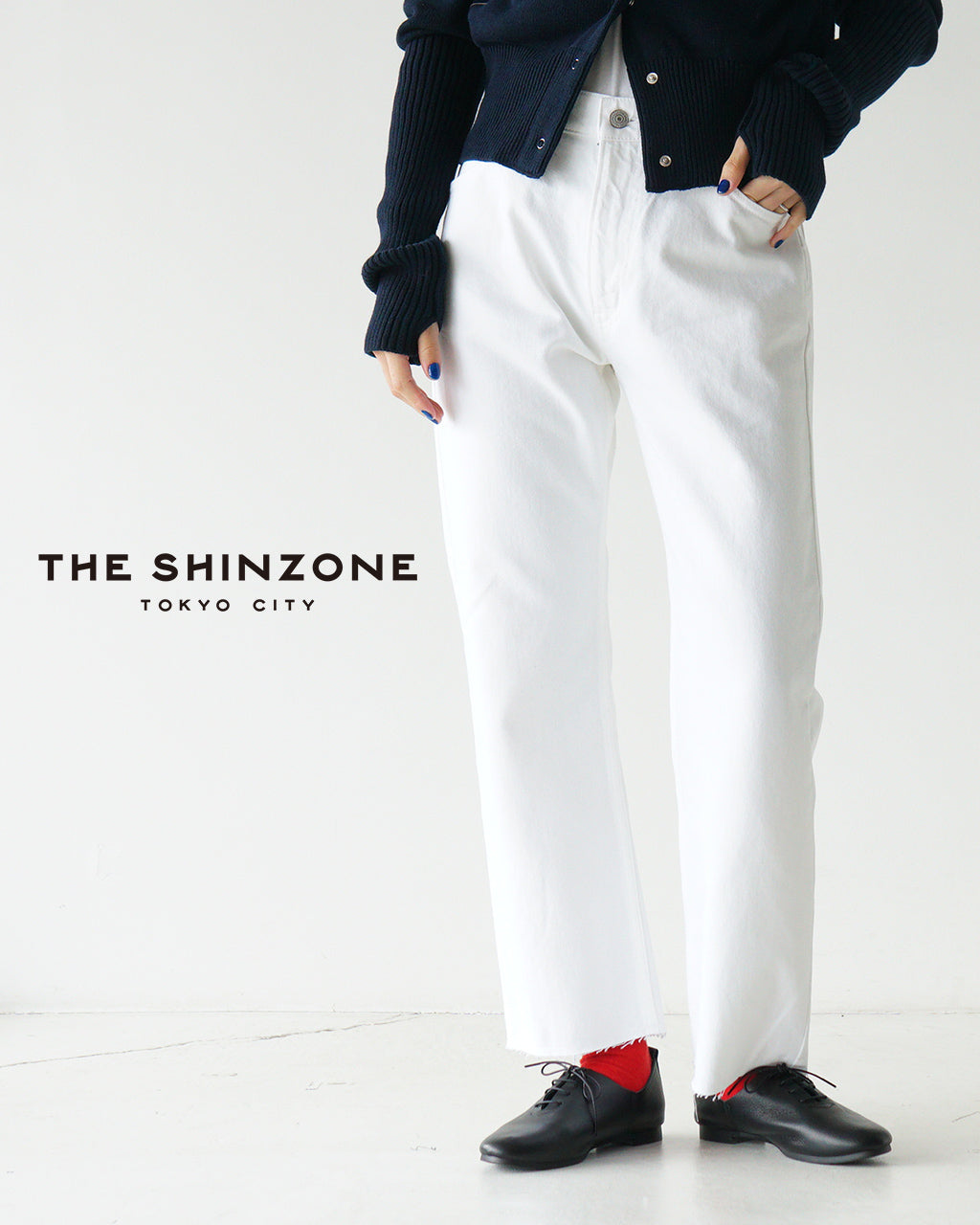 THE SHINZONE 신존 컷오프 데님 CUTOFF DENIM 팬츠 청바지 24 AMSPA04 【무료우송】