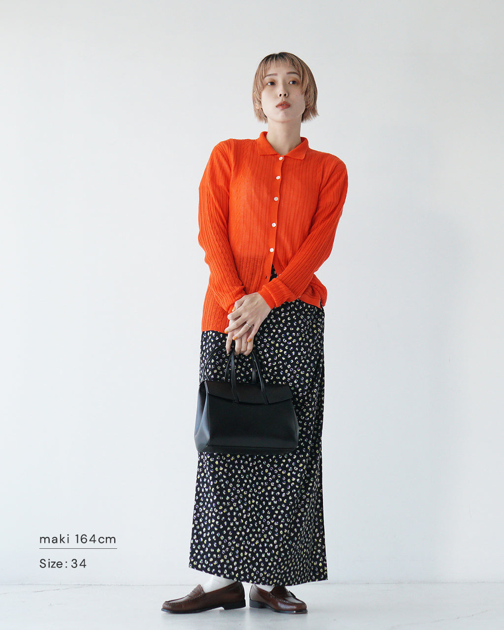 THE SHINZONE 신존 조젯 랩풍 스커트 SPARKLE PRINTED SKIRT 타이트롱 스커트 24 AMSSK06【무료우송】
