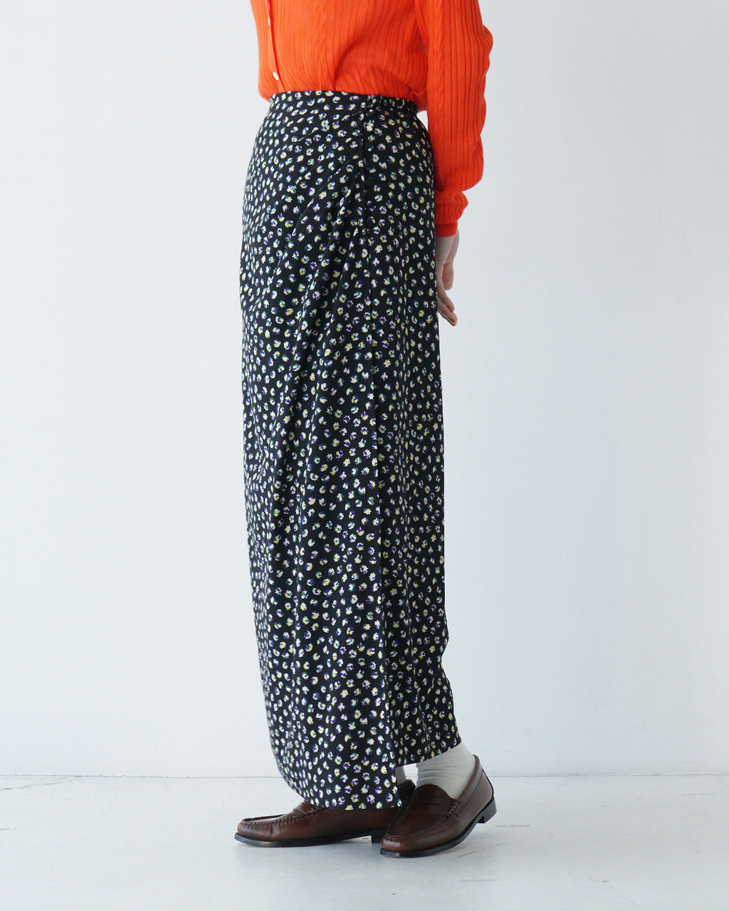 THE SHINZONE 신존 조젯 랩풍 스커트 SPARKLE PRINTED SKIRT 타이트롱 스커트 24 AMSSK06【무료우송】
