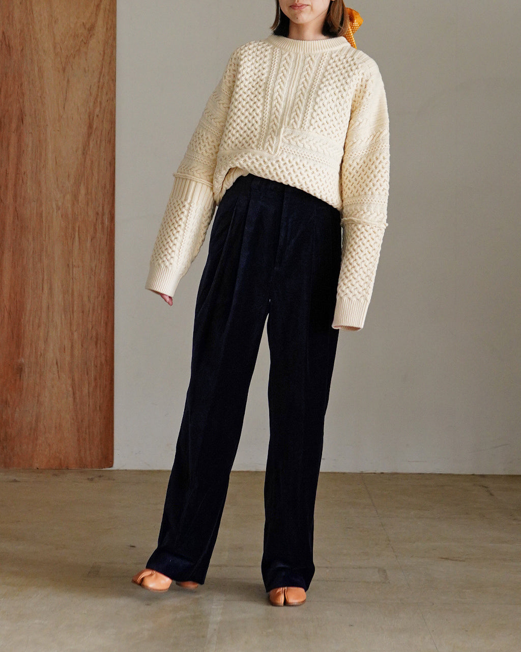ORGANIC VELVET TOMBOY PANTS 25AMSPA07