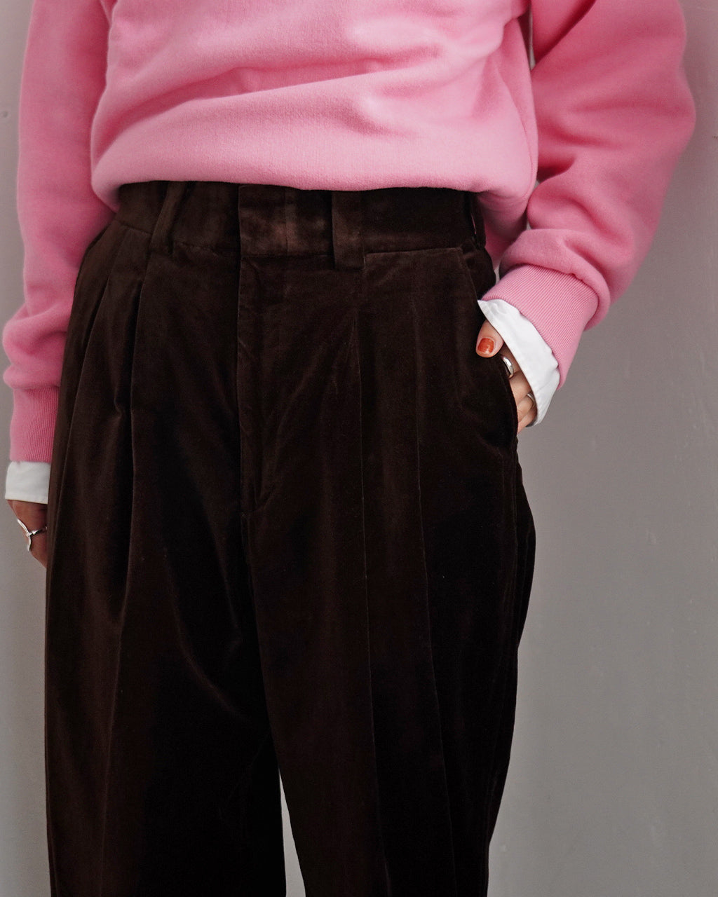 ORGANIC VELVET TOMBOY PANTS 25AMSPA07