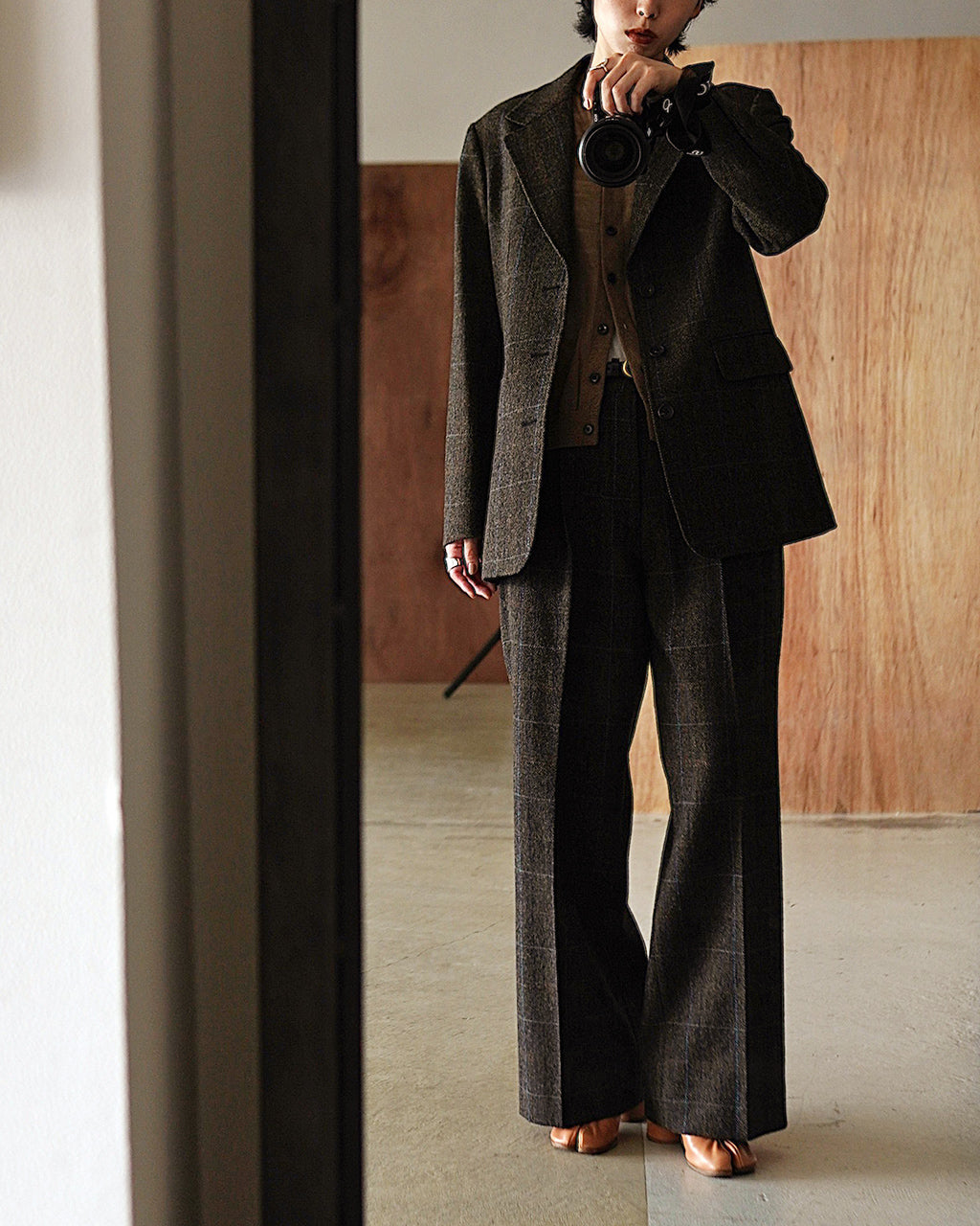 WOOL SEMI FLARE PANTS 25AMSPA09