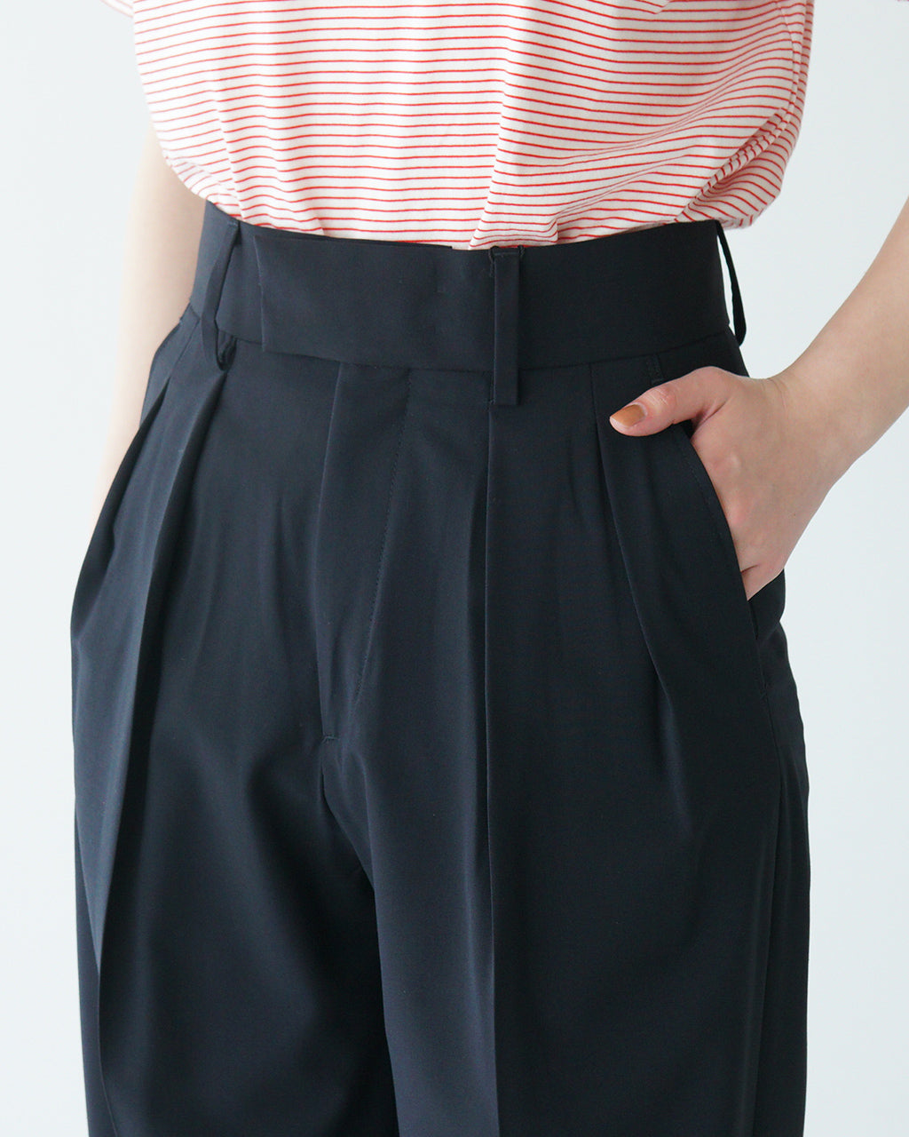 THE SHINZONE シンゾーン サマーウールパンツ JOSE TROUSERS タックパンツ ウォッシャブル フルレングス 25MMSPA05【送料無料】