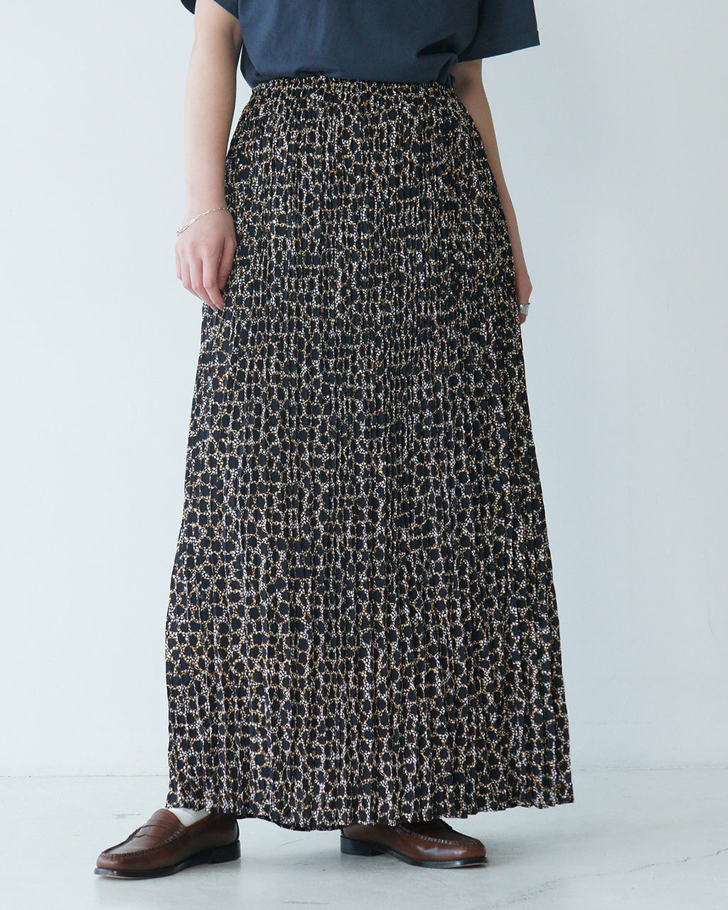 【アウトレット!30%OFF】THE SHINZONE シンゾーン ポルトプリントスカート PORTO PRINT SKIRT ロングスカート プリーツ プリント ペチコート付 25MMSSK03【送料無料】