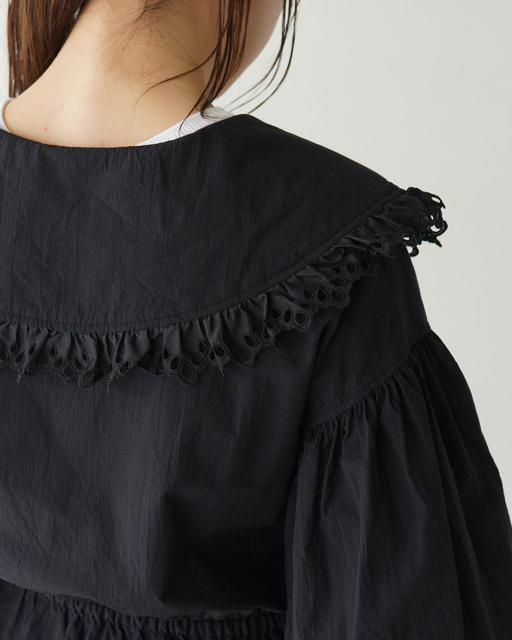 THE SHINZONE シンゾーン カシュクールブラウス CACHE COUER BLOUSE コットン レース シャツ ヴィンテージ風 ギャザー 25SMSBL02 【送料無料】