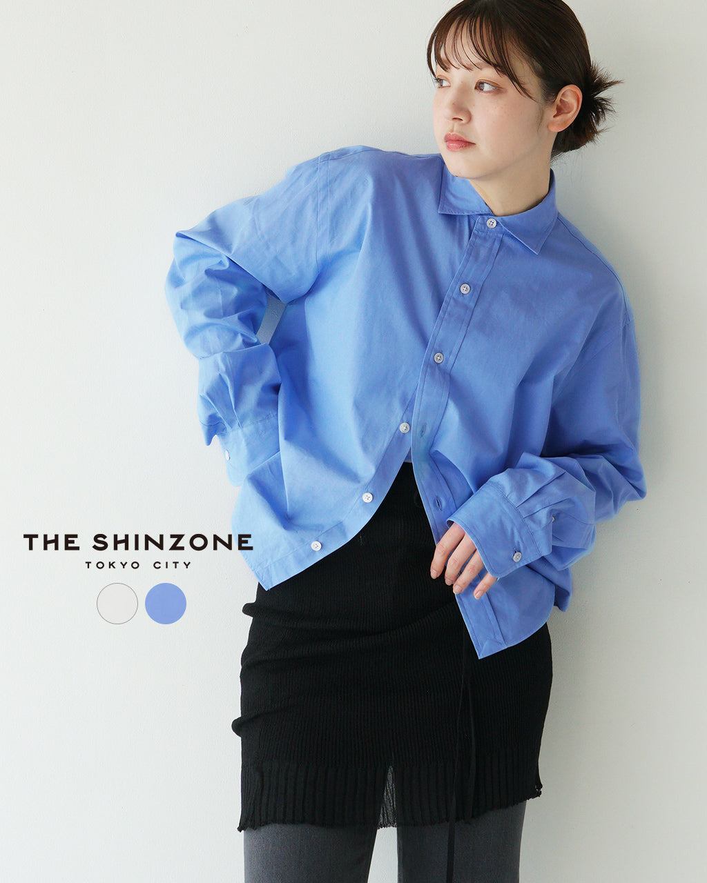 ショートペックシャツ SHORT PECK SHIRT コットン100% ワイドスプレッド襟 シンプル 日本製 25SMSBL12