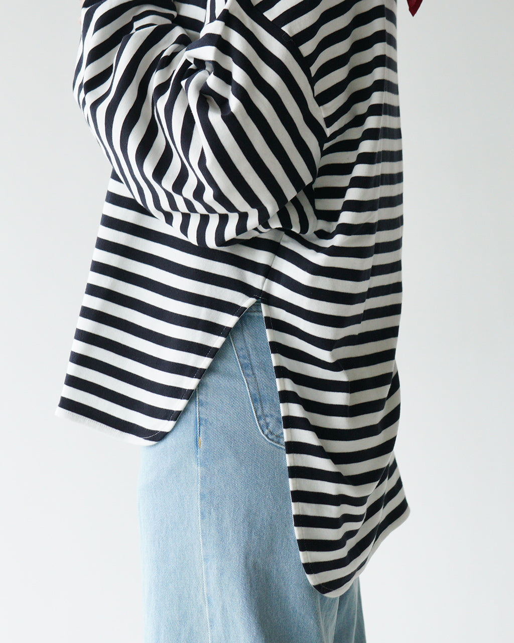 THE SHINZONE 신존 보더 롱 슬리브 T셔츠 FRENCH STRIPED LONGSLEEVE TEE 컷소우 롱 T 25 SMSCU04 긴팔