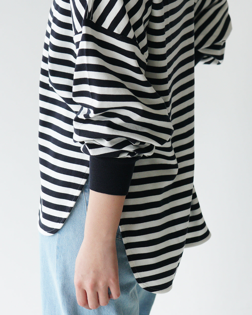 THE SHINZONE 신존 보더 롱 슬리브 T셔츠 FRENCH STRIPED LONGSLEEVE TEE 컷소우 롱 T 25 SMSCU04 긴팔