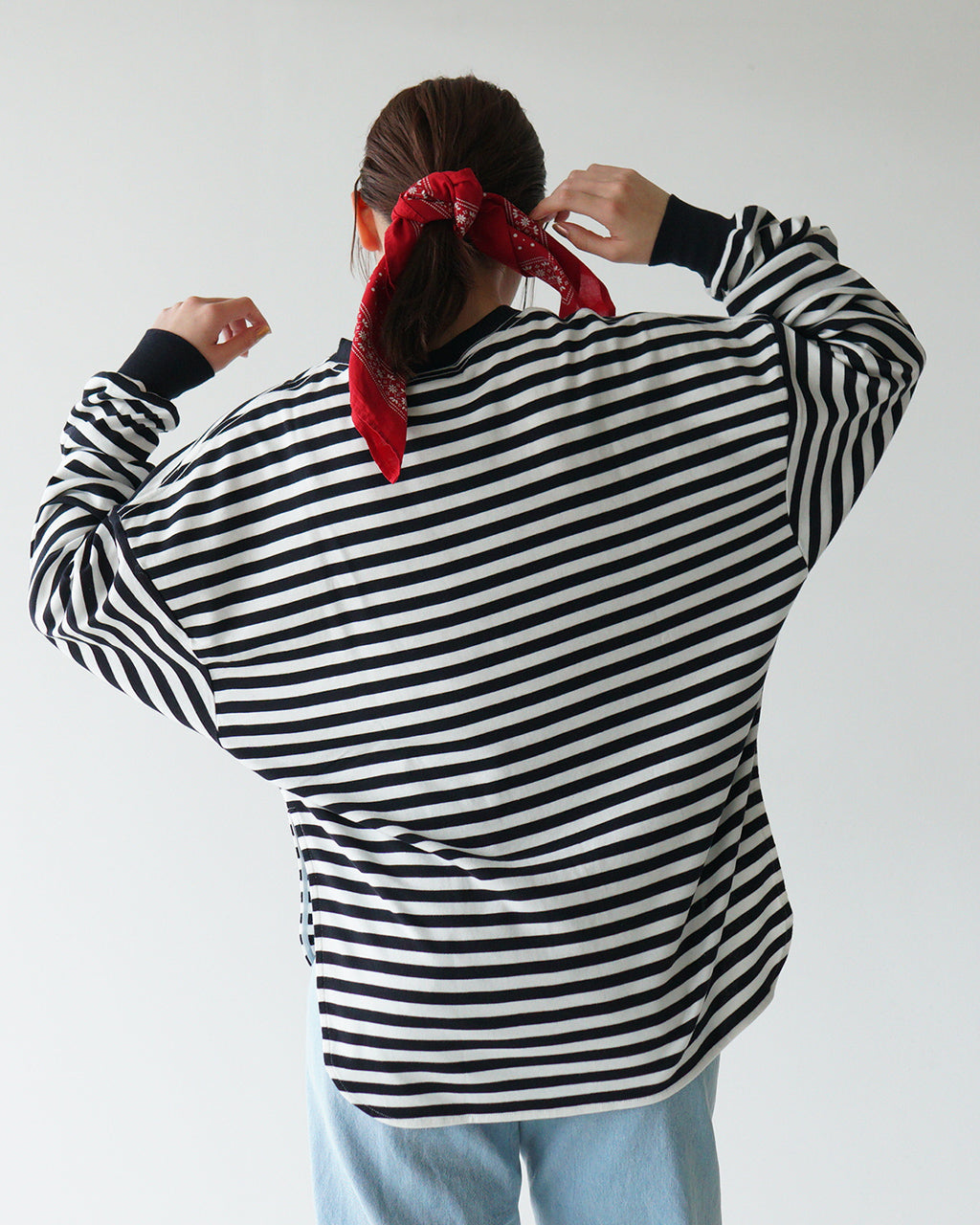 THE SHINZONE 신존 보더 롱 슬리브 T셔츠 FRENCH STRIPED LONGSLEEVE TEE 컷소우 롱 T 25 SMSCU04 긴팔