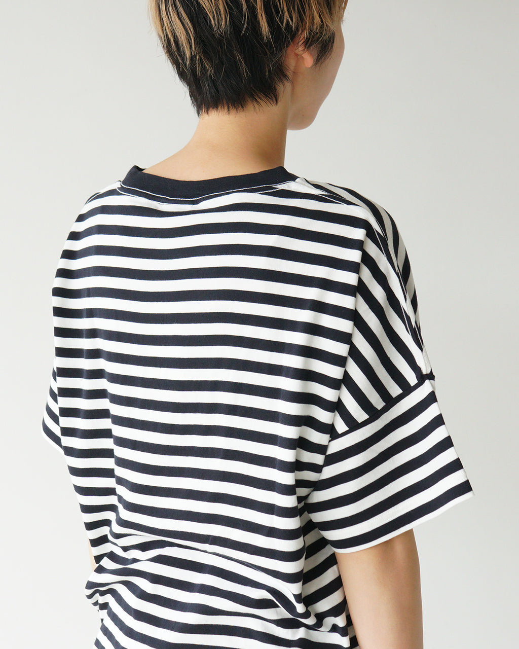 THE SHINZONE 신존 스트라이프 하프 슬리브 T셔츠 보더 T셔츠 FRENCH STRIPED HALF SLEEVE TEE 25SMSCU05【무료우송】