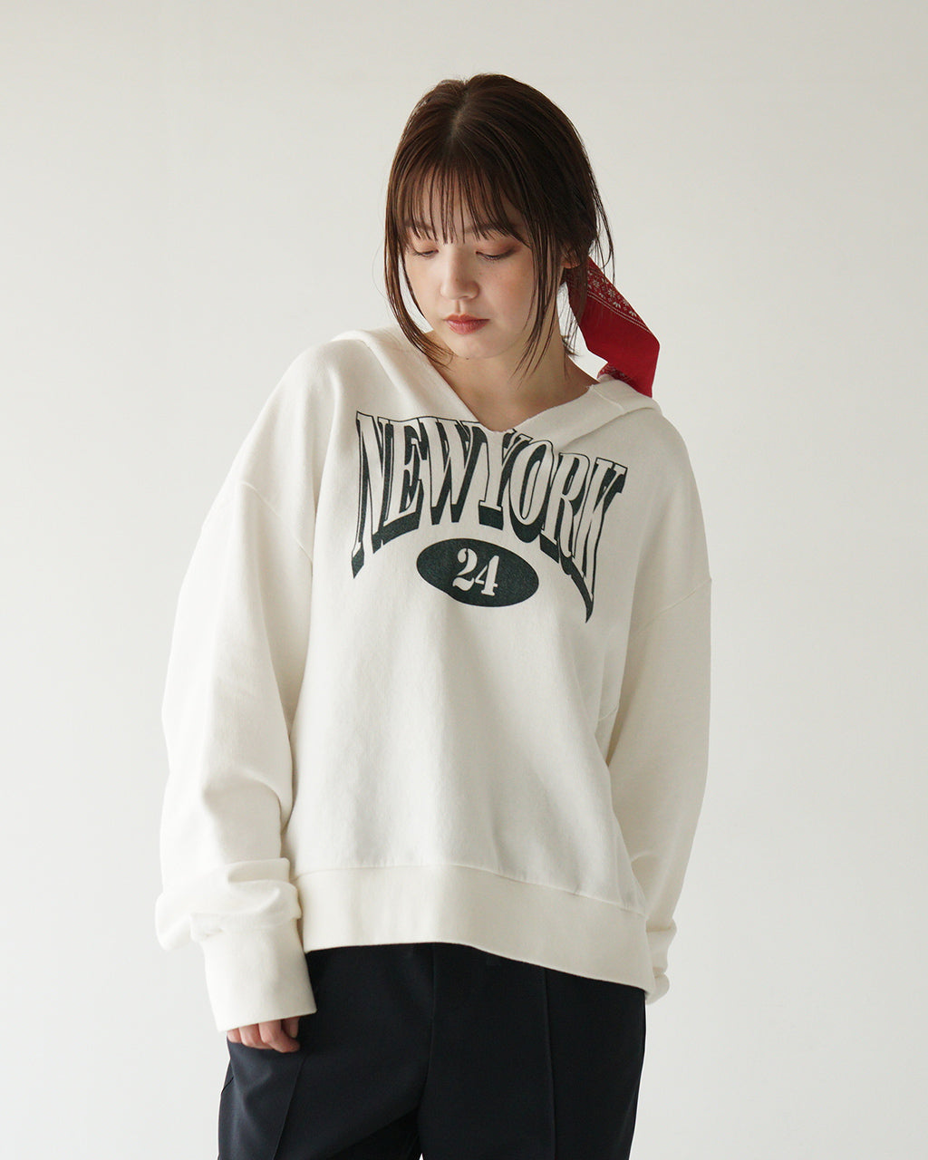 THE SHINZONE 신존 빈티지 뉴욕 푸디 VINTAGE NEW YORK HOODIE 스웨트 파커 풀오버 25 SMSCU08【무료우송】