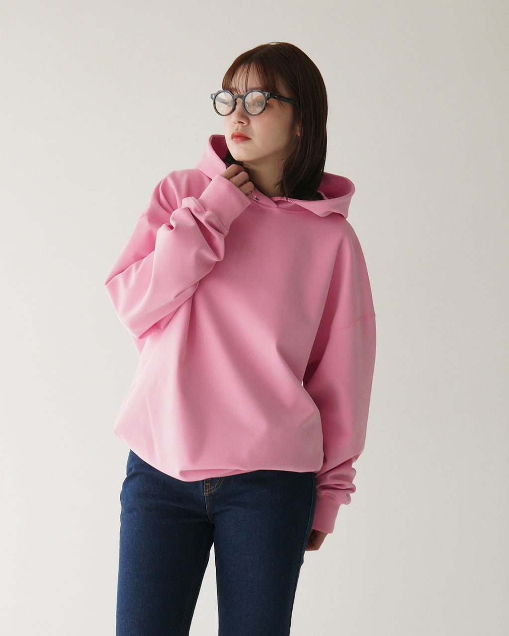 THE SHINZONE 신존 푸드 파커 FIBRIL TWILL JERSEY HOODIE 피브릴 트윌 저지 오버사이즈 25SMSCU10【무료우송】