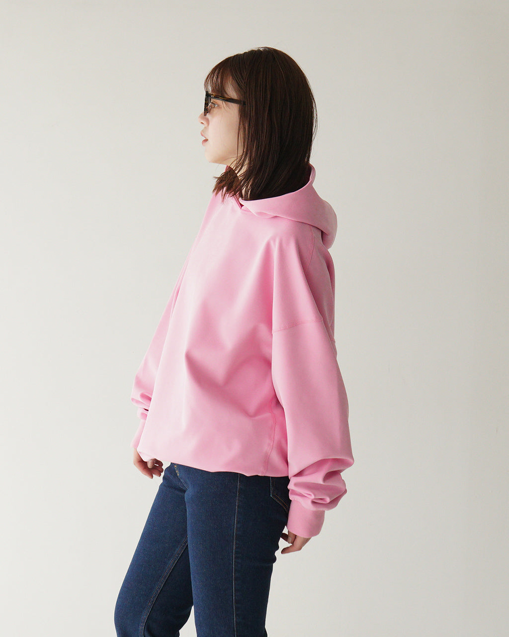 THE SHINZONE 신존 푸드 파커 FIBRIL TWILL JERSEY HOODIE 피브릴 트윌 저지 오버사이즈 25SMSCU10【무료우송】