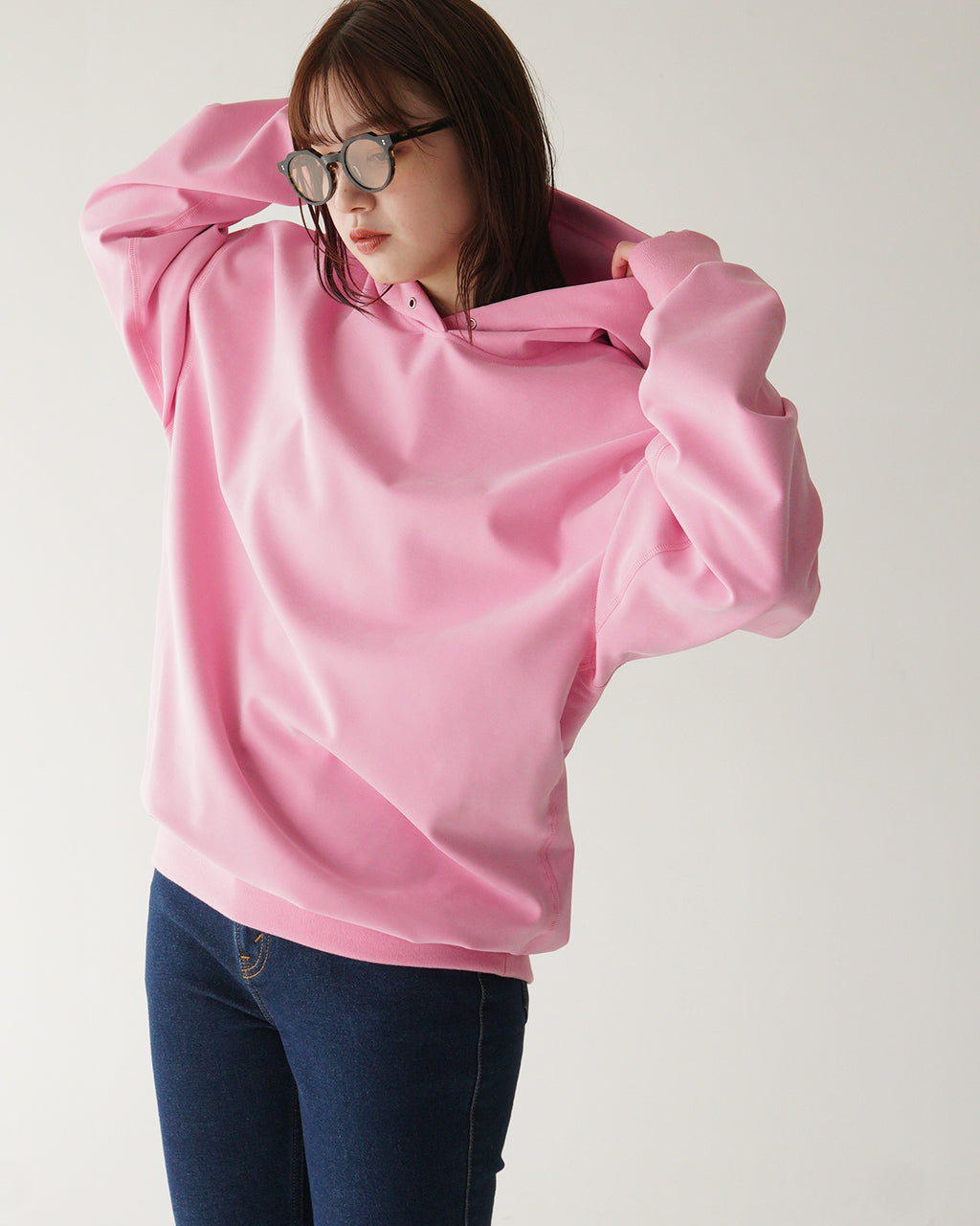THE SHINZONE 신존 푸드 파커 FIBRIL TWILL JERSEY HOODIE 피브릴 트윌 저지 오버사이즈 25SMSCU10【무료우송】