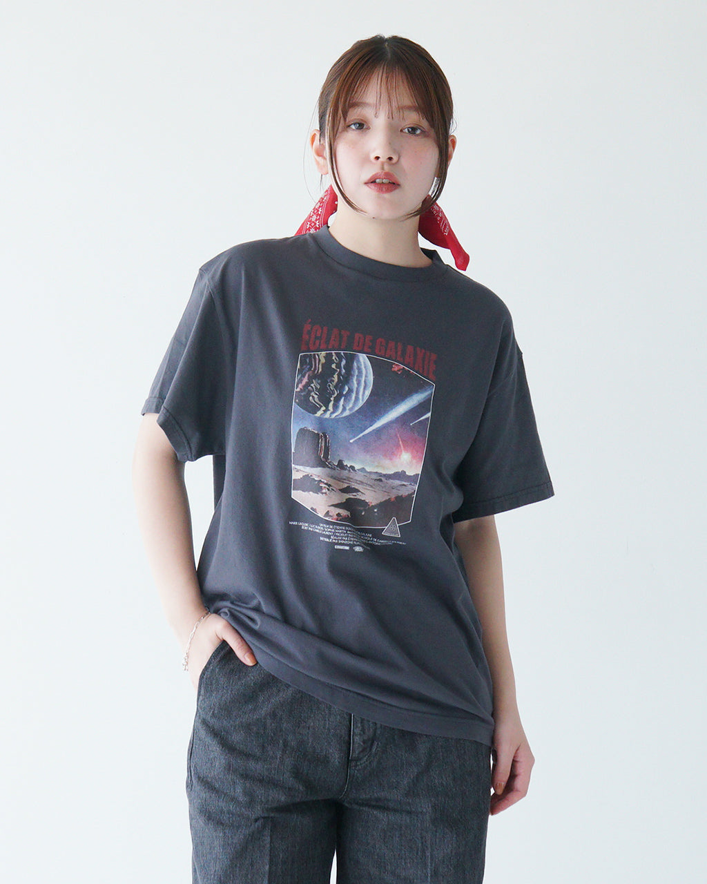 SF グラフィックTシャツ SF CINEMA TEE シネマT 半袖 ヴィンテージライク クルーネック 25SMSCU11