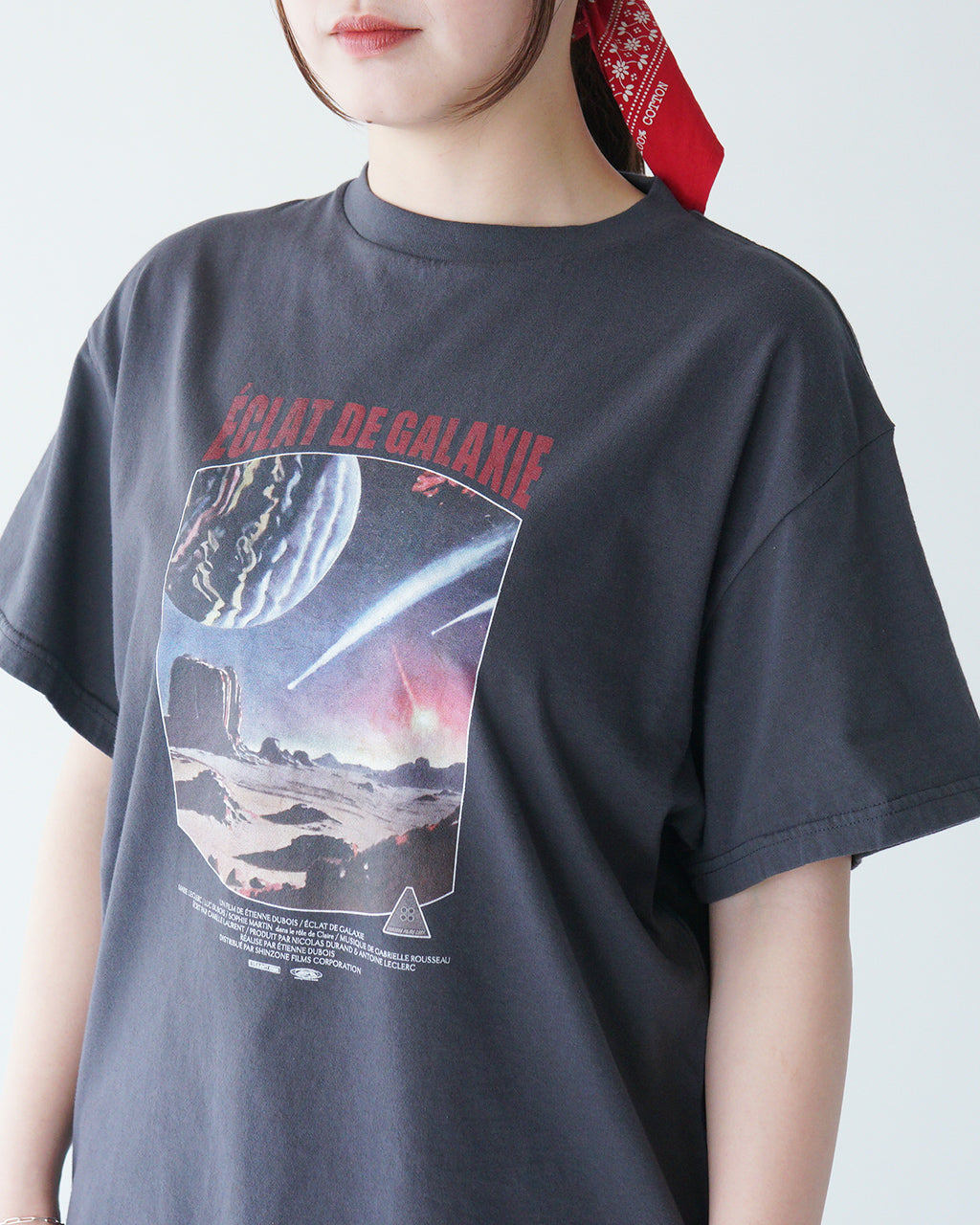 SF グラフィックTシャツ SF CINEMA TEE シネマT 半袖 ヴィンテージライク クルーネック 25SMSCU11