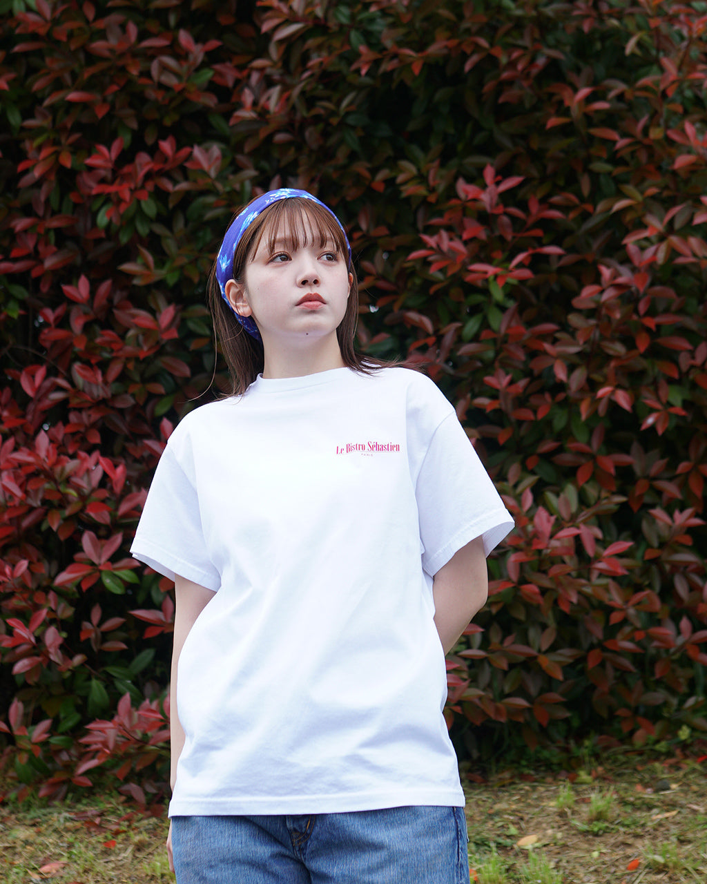 THE SHINZONE シンゾーン グラフィック Tシャツ BISTRO MENU TEE ビストロメニュー バックプリント 半袖 クルーネック カットソー 25SMSCU14【送料無料】