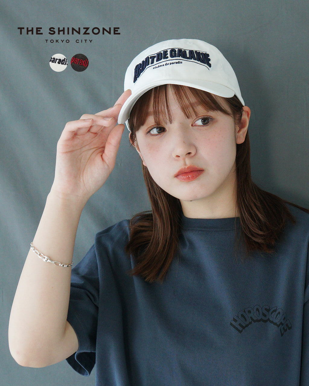 【SALE!40%OFF】SFシネマキャップ 帽子 刺繍ロゴ 紫外線対策 モノトーン コットン SF CINEMA CAP 25SMSIT08