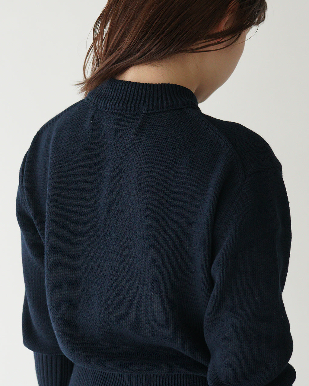 THE SHINZONE 신존 코튼 롱 그리브 가디건 COTTON LONG RIB CARDIGAN 핑거 홀 첨부 쇼트 길이 25SMSNI01【무료우송】