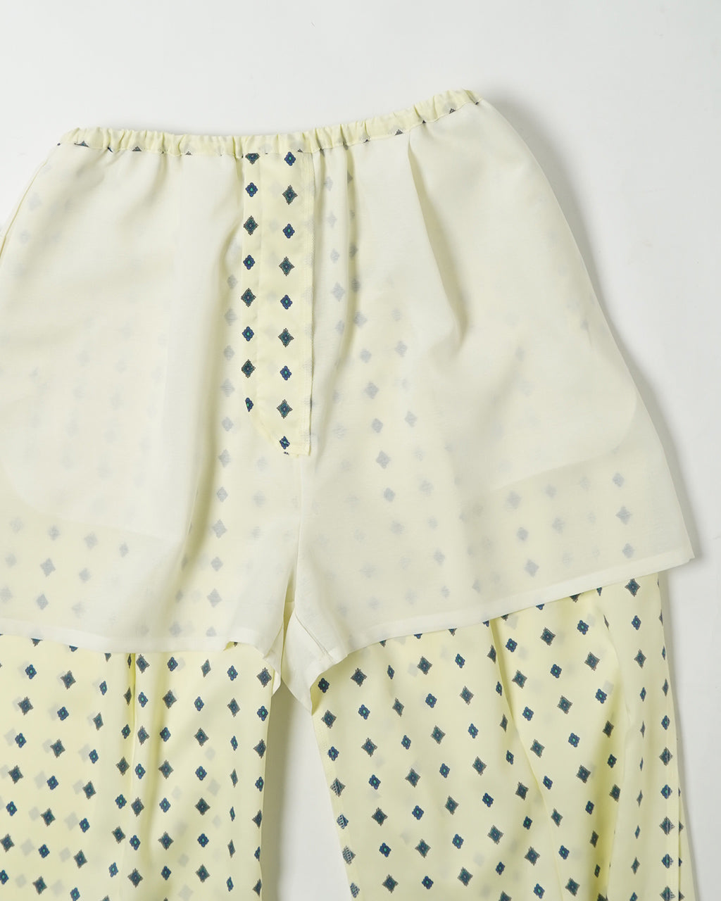【SALE!30%OFF】ワンタックパンツ 小紋柄 プリント柄 CARPET PATTERNED PANTS ワイドパンツ 小紋柄 ウエストゴム センタープレス 裏地付き 25SMSPA07
