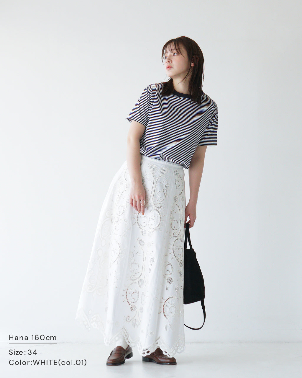 【SALE!40%OFF】刺繍レーススカート ロングスカート EMBROIDERY LACE SKIRT 25SMSSK02 フレアロング ペチコート付き