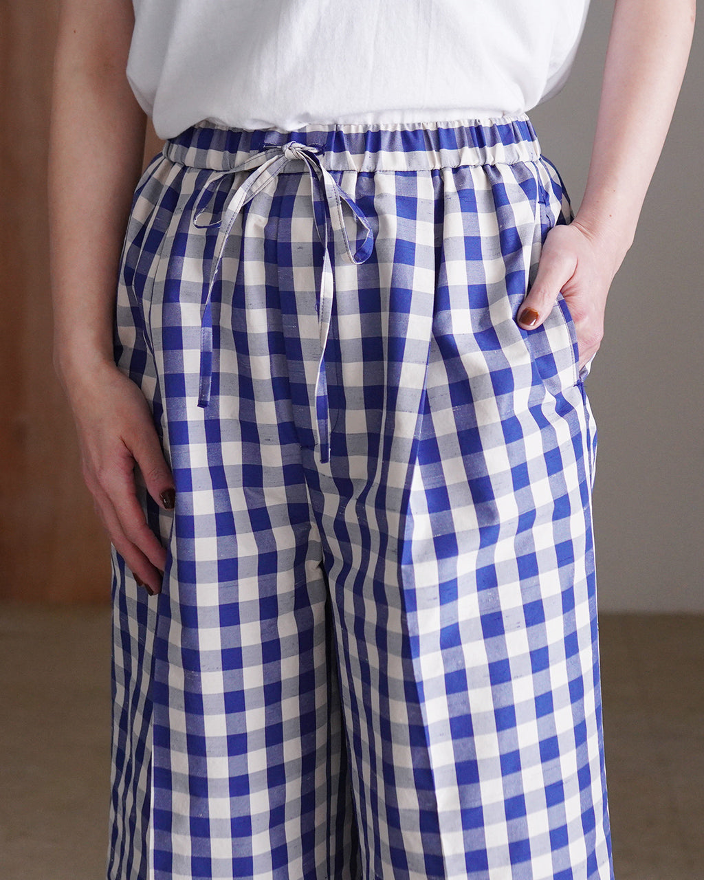 GINGHAM CHECK PANTS 26SMSPA05