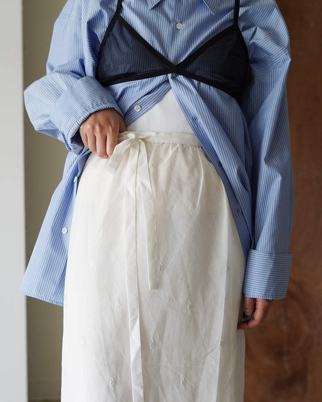 LACE APRON SKIRT 26SMSSK03