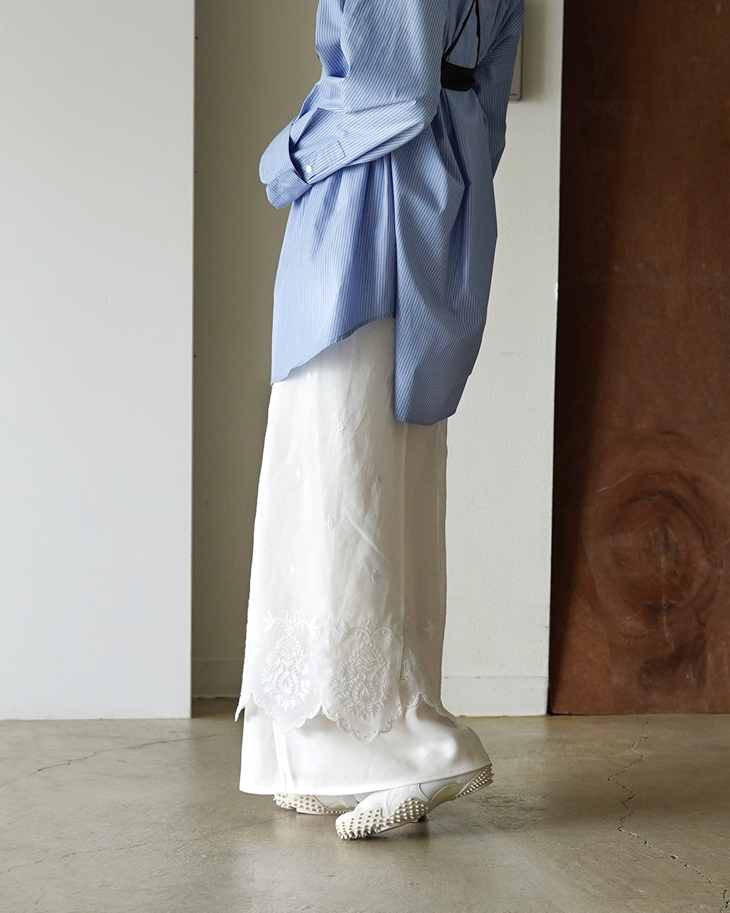 LACE APRON SKIRT 26SMSSK03