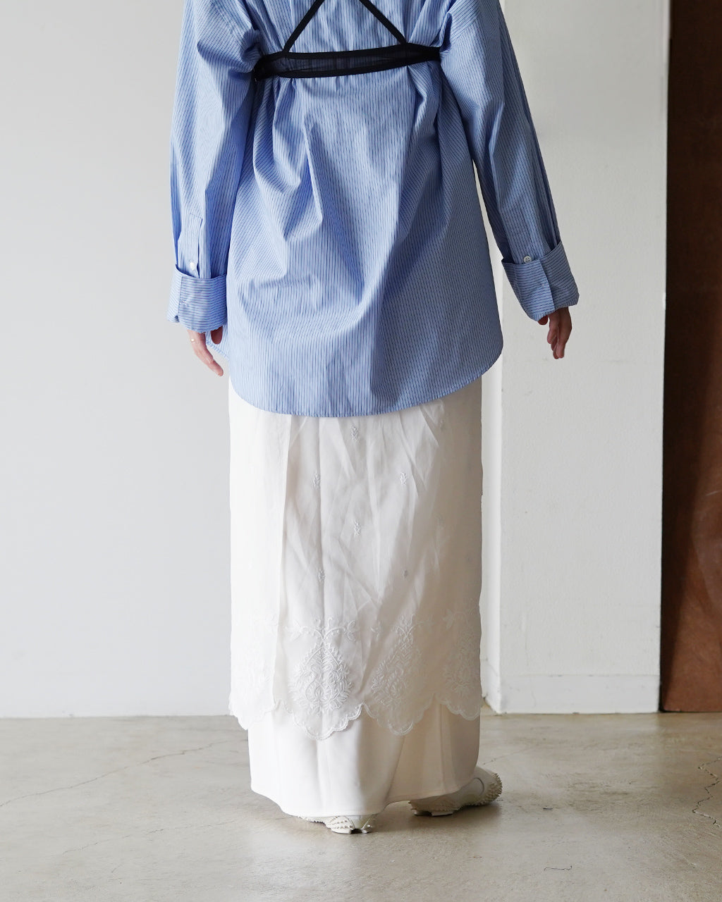 LACE APRON SKIRT 26SMSSK03