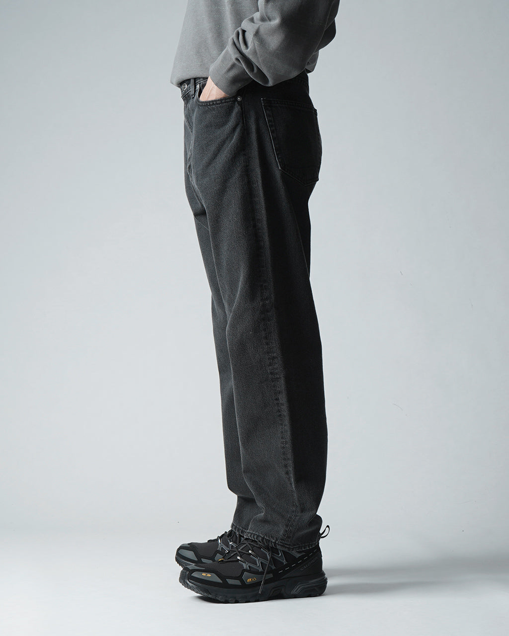 ブラックデニムパンツ 101 DAD'S FIT DENIM PANTS ダッズフィット 01-1010W-D61S
