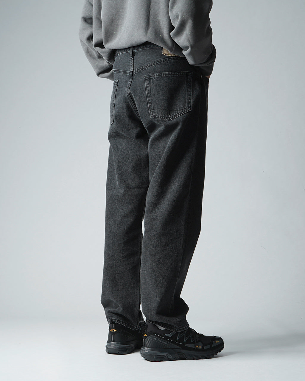 ブラックデニムパンツ 101 DAD'S FIT DENIM PANTS ダッズフィット 01-1010W-D61S