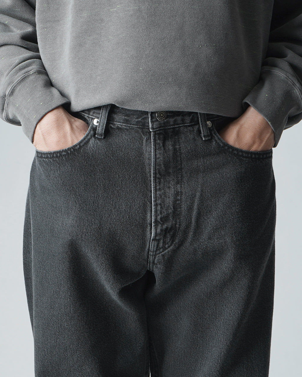 ブラックデニムパンツ 101 DAD'S FIT DENIM PANTS ダッズフィット 01-1010W-D61S