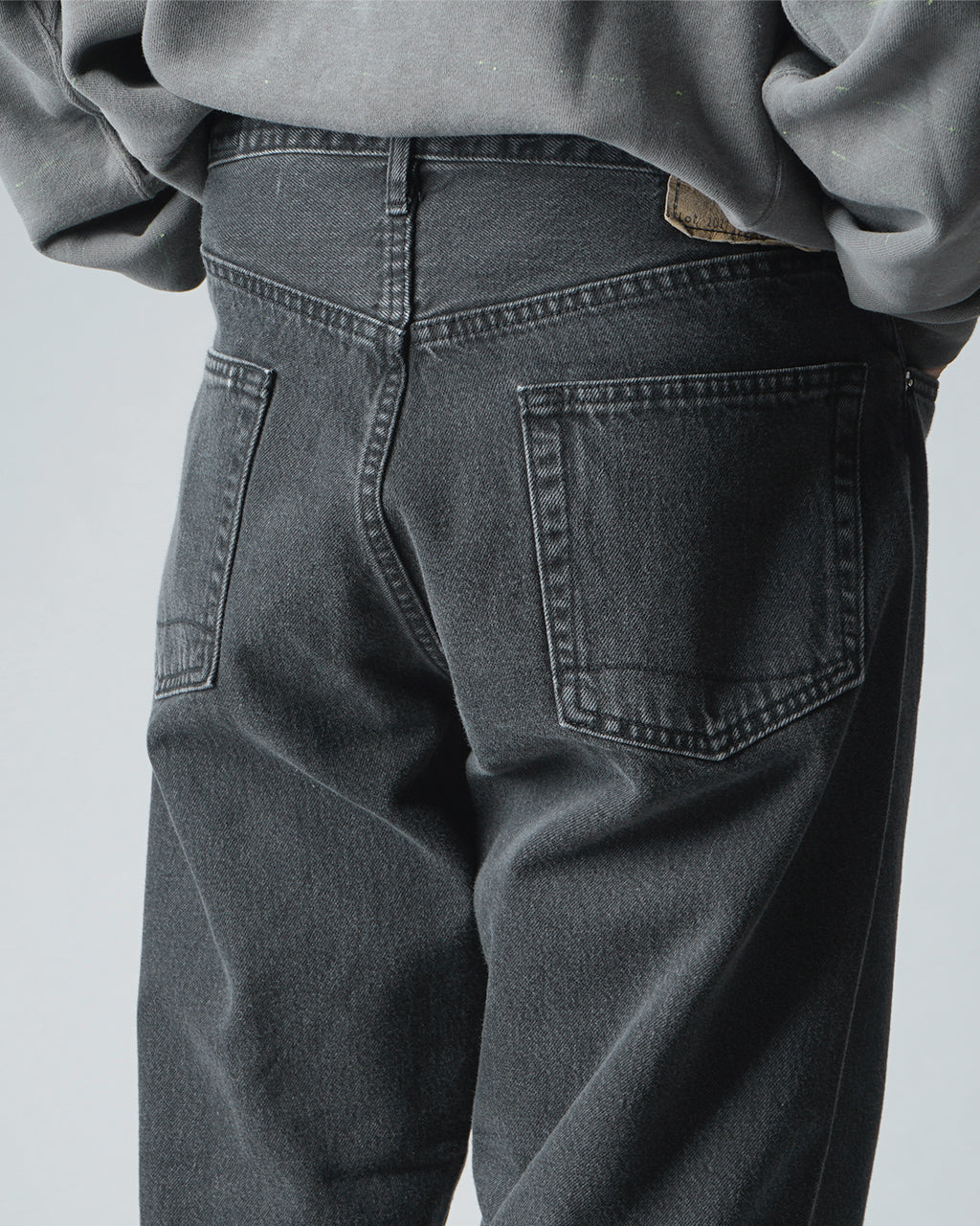 ブラックデニムパンツ 101 DAD'S FIT DENIM PANTS ダッズフィット 01-1010W-D61S
