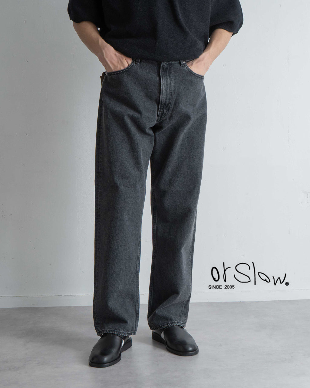 ブラックデニムパンツ 101 DAD'S FIT DENIM PANTS ダッズフィット 01-1010W-D61S