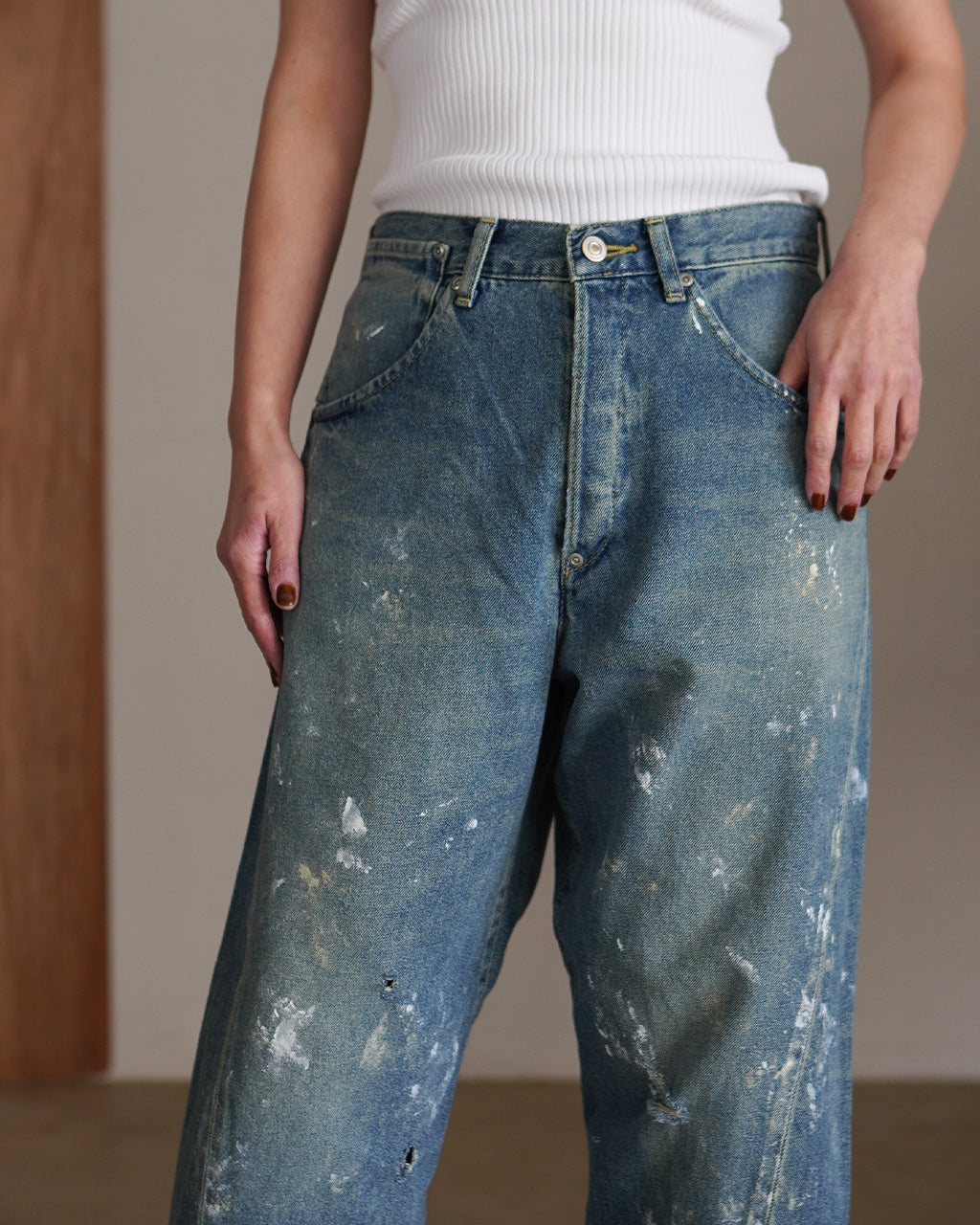 BACK CINCH JEANS(PAINT) COM-26S-DM02