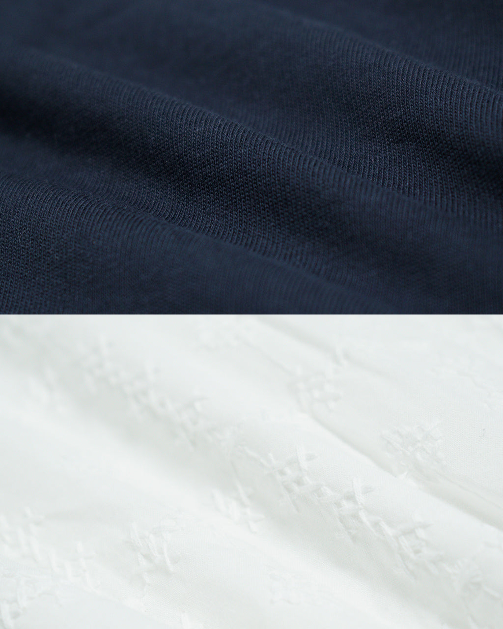 sosotto ソソット 【Crouka別注色】 32/2天竺袖クロスステッチ刺繍7分袖 ブラウス Tシャツ カットソー 長袖 重ね着シャツ風 ドッキング 42511122<別注>